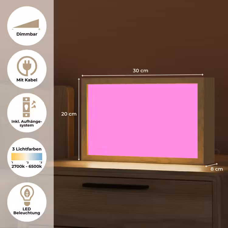 Bright - Orchid - Roze Light Box met kabel (Tafellamp) klein 924 -USP_DE