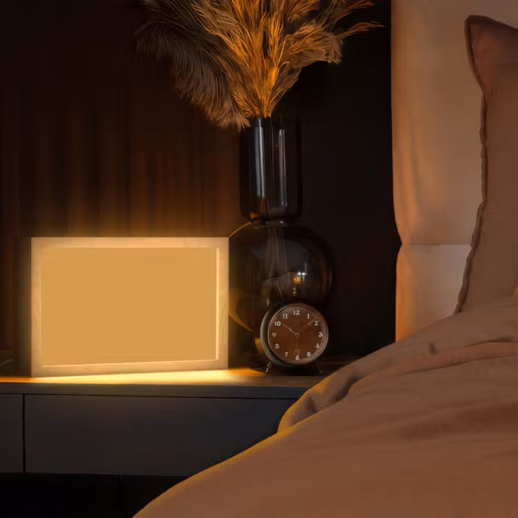 Autumn - Mustard - Geel Light Box met kabel (Tafellamp) klein 924 -sfeer1