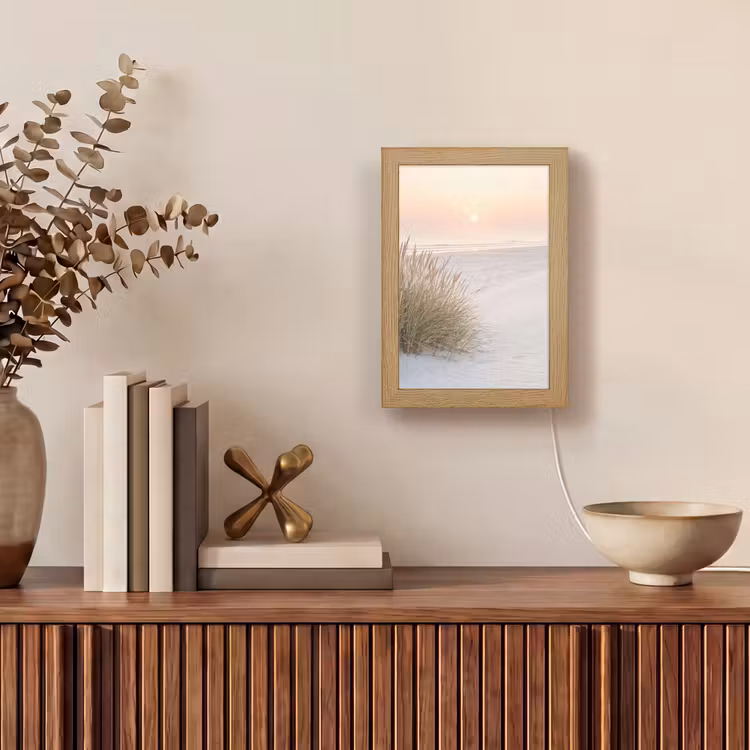 Horizon - Duinlandschap - Zand Light Box met kabel (Tafellamp) klein -sfeer2