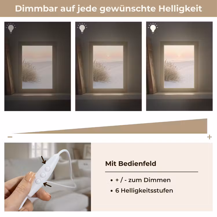 Horizon - Duinlandschap - Zand Light Box met kabel (Tafellamp) klein -USP_dimbaarDE