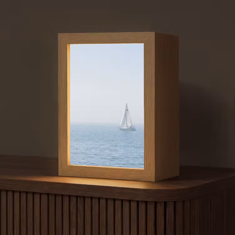 Horizon - Zeilboot - Zee Light Box met kabel (Tafellamp) klein -z3d_website