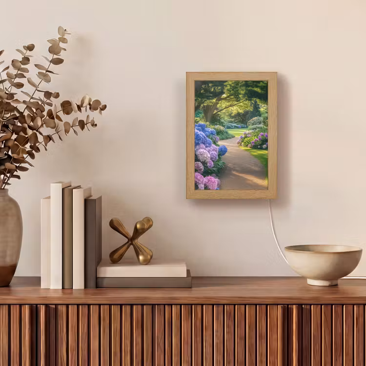 Hortensia- Park - Pad Light Box met kabel (Tafellamp) klein -sfeer2