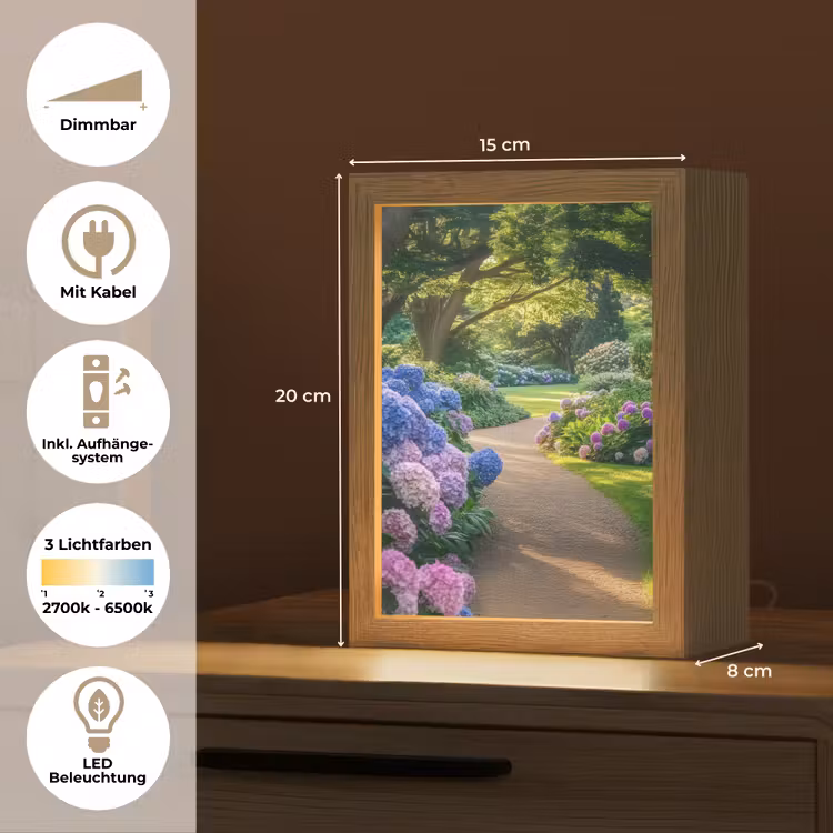 Hortensia- Park - Pad Light Box met kabel (Tafellamp) klein -USP_DE