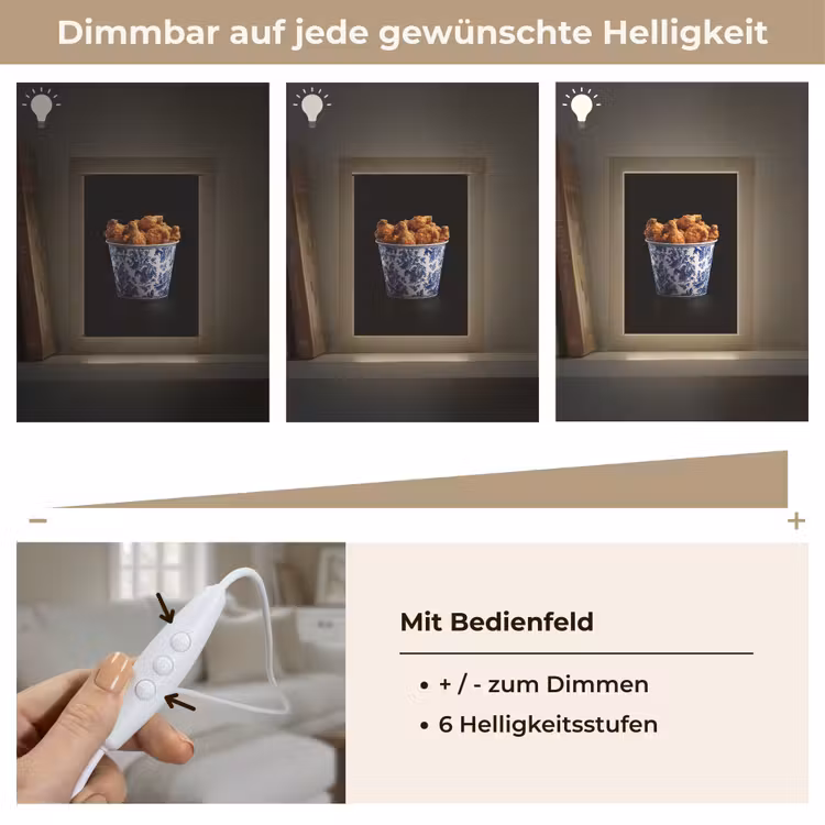 Kip - Bucket - Delfts blauw - Lekker Light Box met kabel (Tafellamp) klein -USP_dimbaarDE