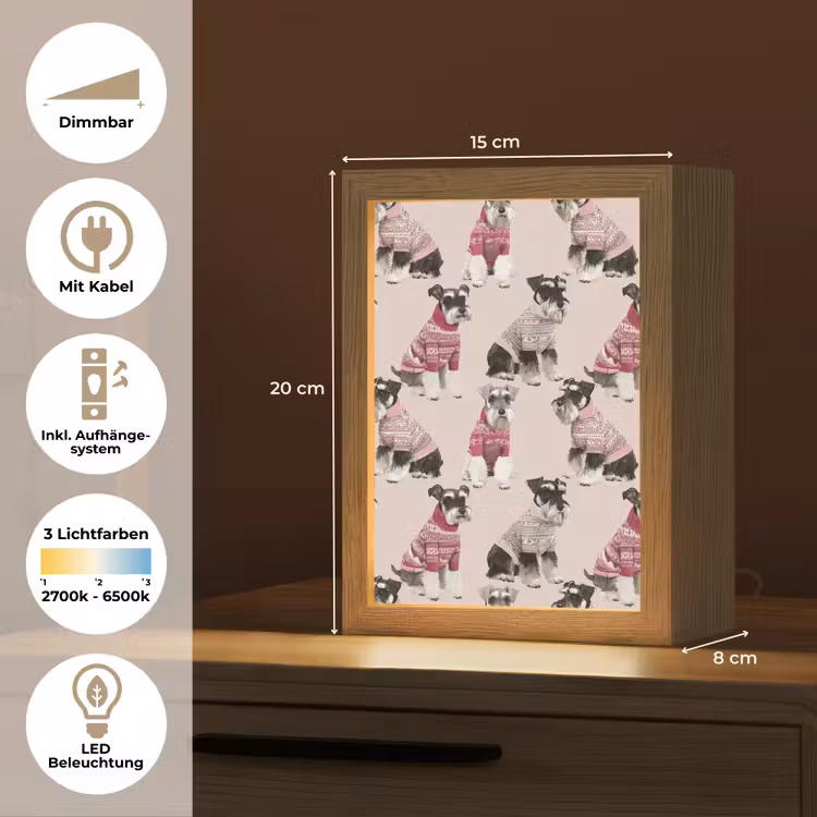 Honden - Truien - Rood Light Box met kabel (Tafellamp) klein 925 -USP_DE