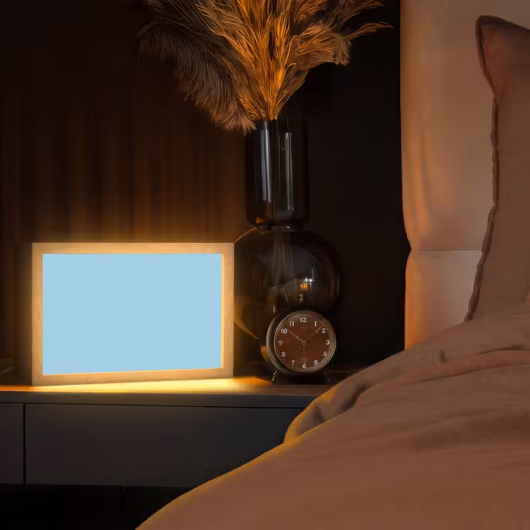 Ice - Blue - Blauw Light Box met kabel (Tafellamp) klein 924 -sfeer1