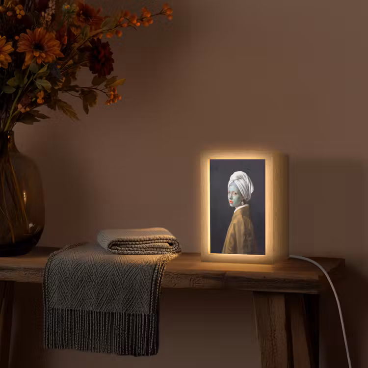 Iconisch - Modern - Kleurrijk Light Box met kabel (Tafellamp) klein -sfeer4