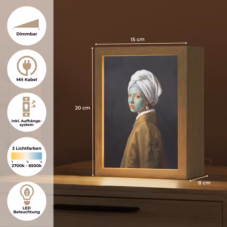 Iconisch - Modern - Kleurrijk Light Box met kabel (Tafellamp) klein -USP_DE