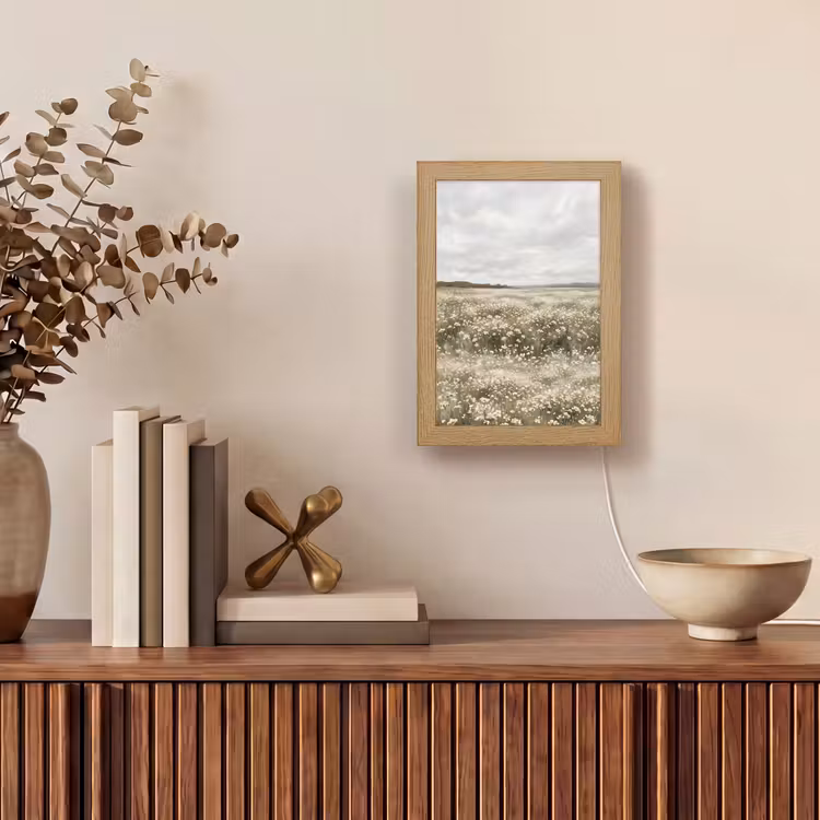 Illustratie - Landschap - Wit Light Box met kabel (Tafellamp) klein -sfeer2