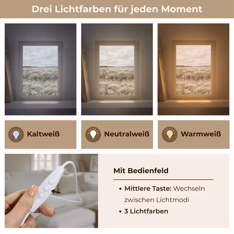 Illustratie - Landschap - Wit Light Box met kabel (Tafellamp) klein -USP_lichtkleurDE
