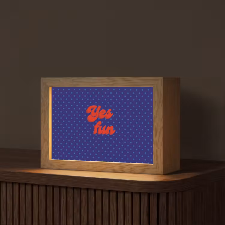 Yes fun - Rood - Blauw - Stippen Light Box met kabel (Tafellamp) klein -z3d_website