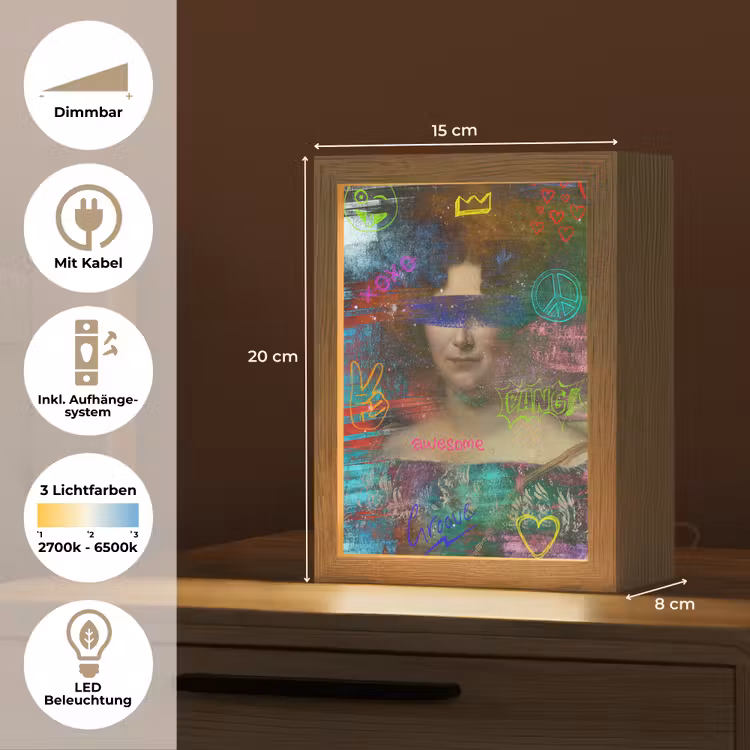 Johanna Henriette Engelen - Dubois Drahonet - Graffiti Light Box met kabel (Tafellamp) klein -USP_DE