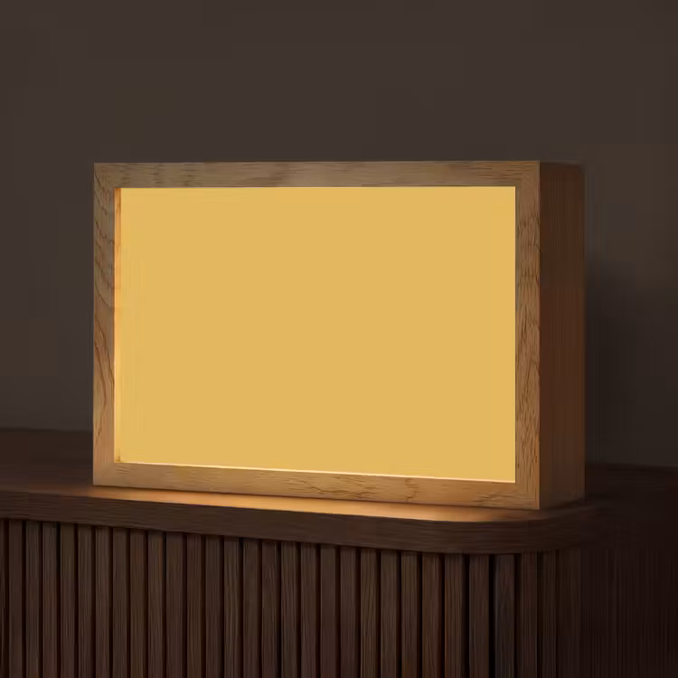 Joyful - Mustard - Geel Light Box met kabel (Tafellamp) klein 924 -z3d_website