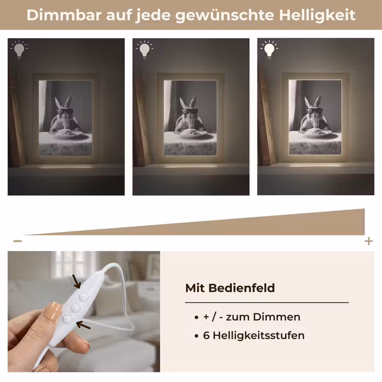 Konijn - Bunny - Zonnebril - Tafelkleed - Pasta - Schattig Light Box met kabel (Tafellamp) klein -USP_dimbaarDE
