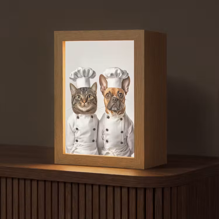 Kat - Hond - Kokskleding Light Box met kabel (Tafellamp) klein -z3d_website