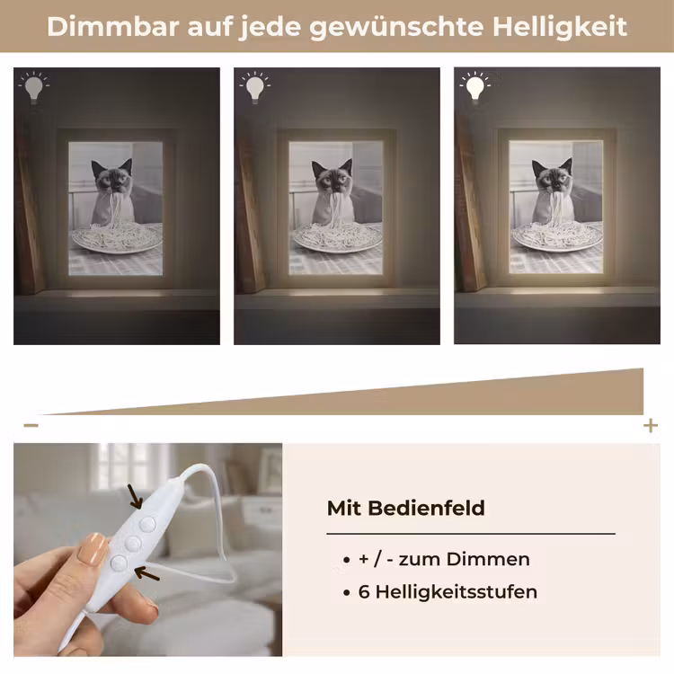 Kat - Siamees - Zwart Wit - Schattig - Dieren Light Box met kabel (Tafellamp) klein -USP_dimbaarDE