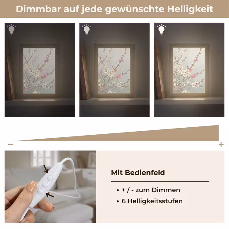 Kersen - Bloesem - Groen Light Box met kabel (Tafellamp) klein -USP_dimbaarDE