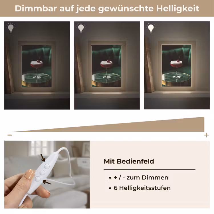 Kers - Cocktail - Rood - Marmer Light Box met kabel (Tafellamp) klein -USP_dimbaarDE