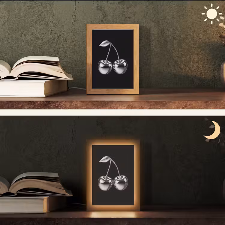 Kers - Luxueus - Metallic Light Box met kabel (Tafellamp) klein -sfeer3