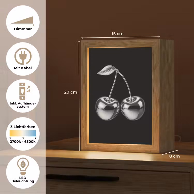 Kers - Luxueus - Metallic Light Box met kabel (Tafellamp) klein -USP_DE