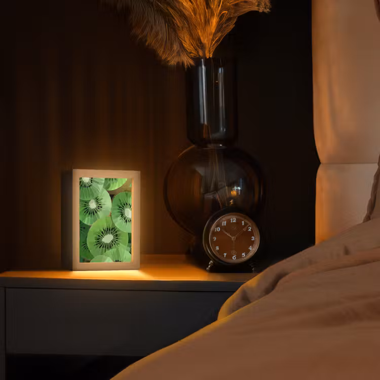 Kiwi - Groen - Pitten Light Box met kabel (Tafellamp) klein -sfeer1