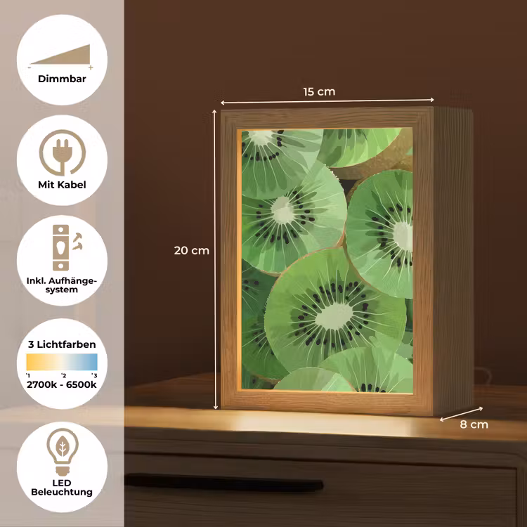 Kiwi - Groen - Pitten Light Box met kabel (Tafellamp) klein -USP_DE