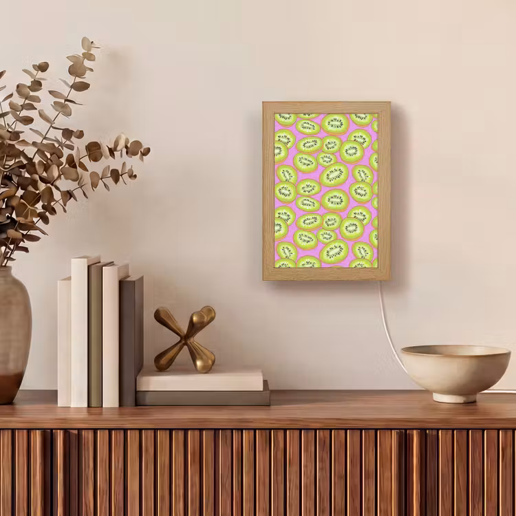 Kiwi - Speels - Groen Light Box met kabel (Tafellamp) klein 925 -sfeer2