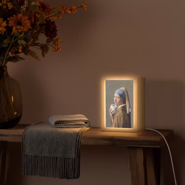 Klassiek - Humor - Kleurrijk Light Box met kabel (Tafellamp) klein -sfeer4