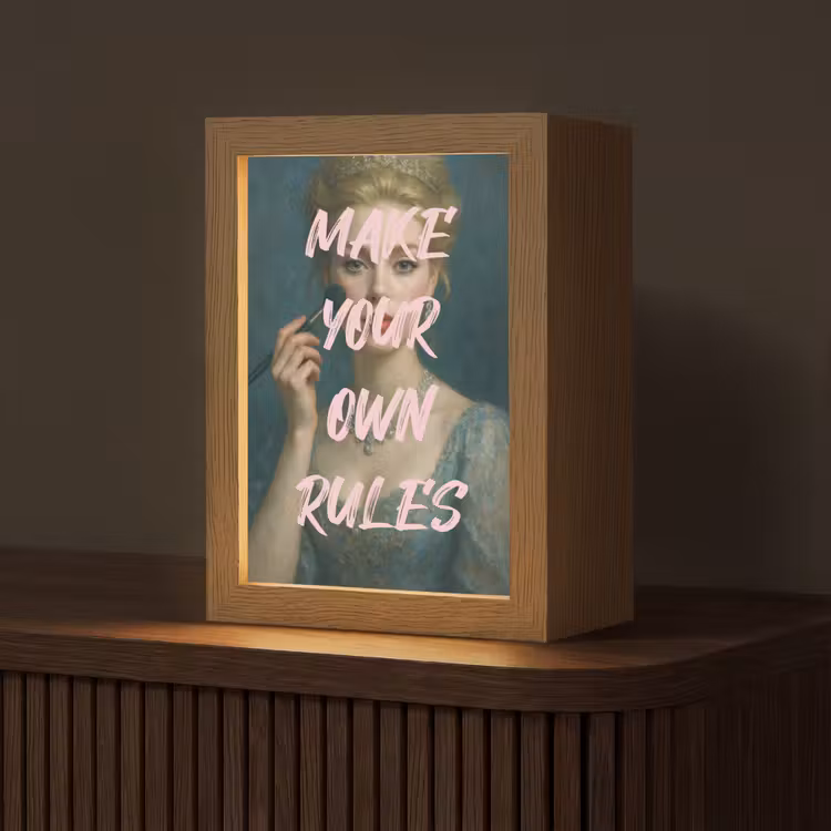Klassiek - Sierlijk - Roze Light Box met kabel (Tafellamp) klein -z3d_website