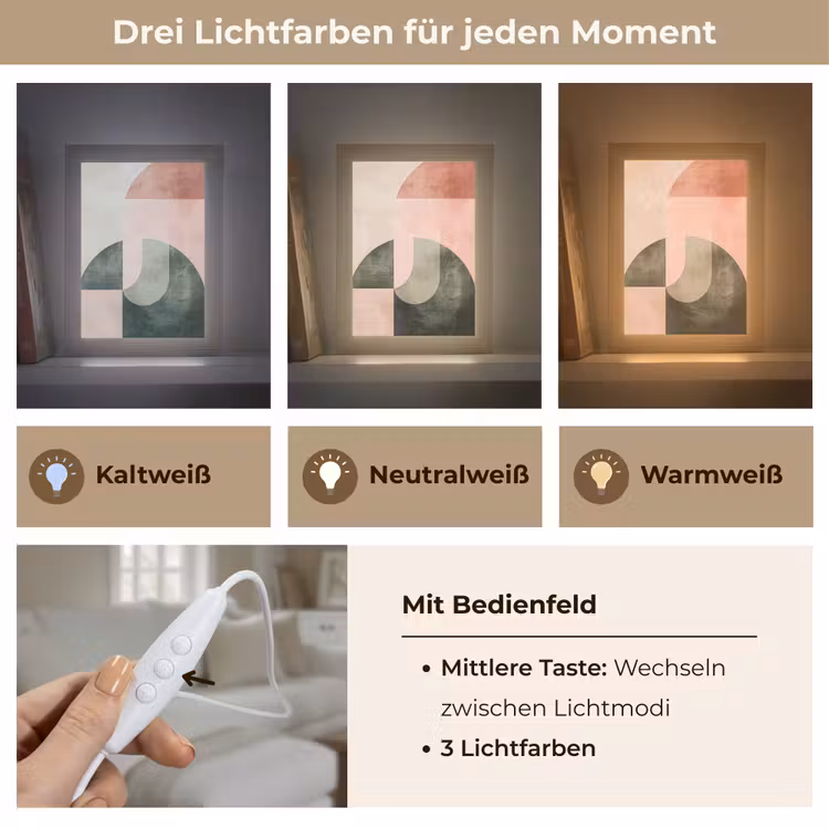Cirkel - Abstract - Roze Light Box met kabel (Tafellamp) klein -USP_lichtkleurDE