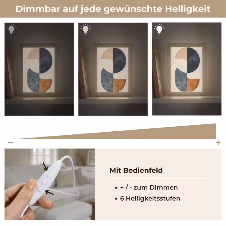 Cirkels - Abstract - Kleurrijk Light Box met kabel (Tafellamp) klein -USP_dimbaarDE