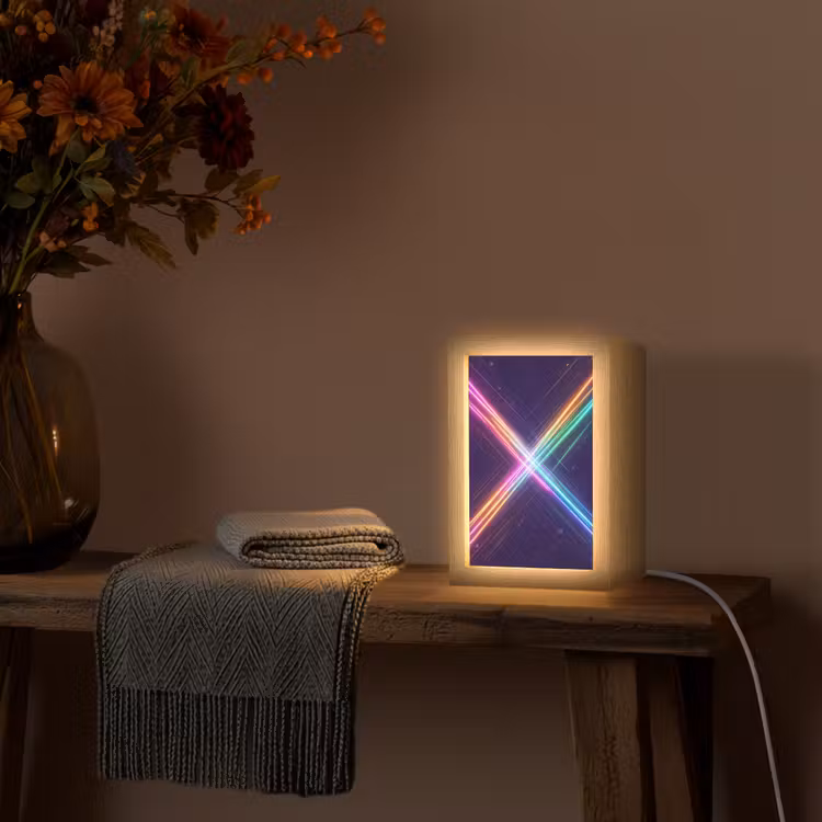 Kruisen - Lasterstralen - Neon Light Box met kabel (Tafellamp) klein -sfeer4