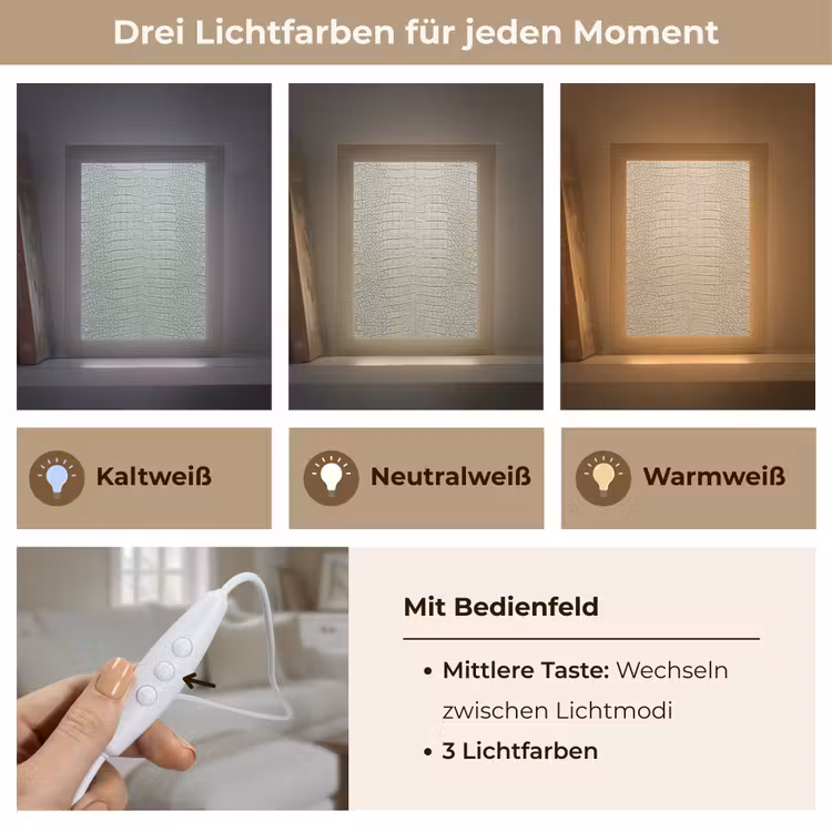 Krokodillenleer - Schubben - Groen Light Box met kabel (Tafellamp) klein -USP_lichtkleurDE