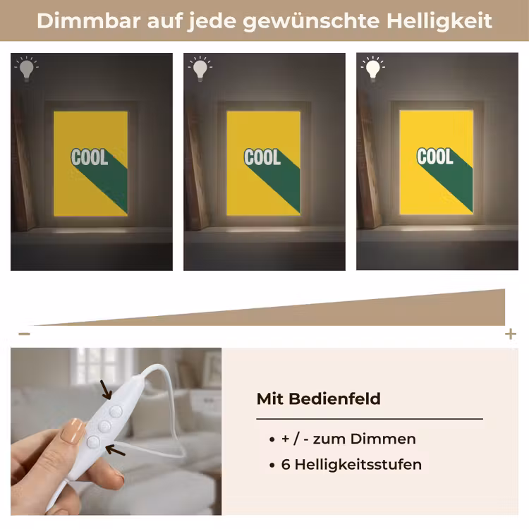 Cool - Geel - Groen Light Box met kabel (Tafellamp) klein -USP_dimbaarDE