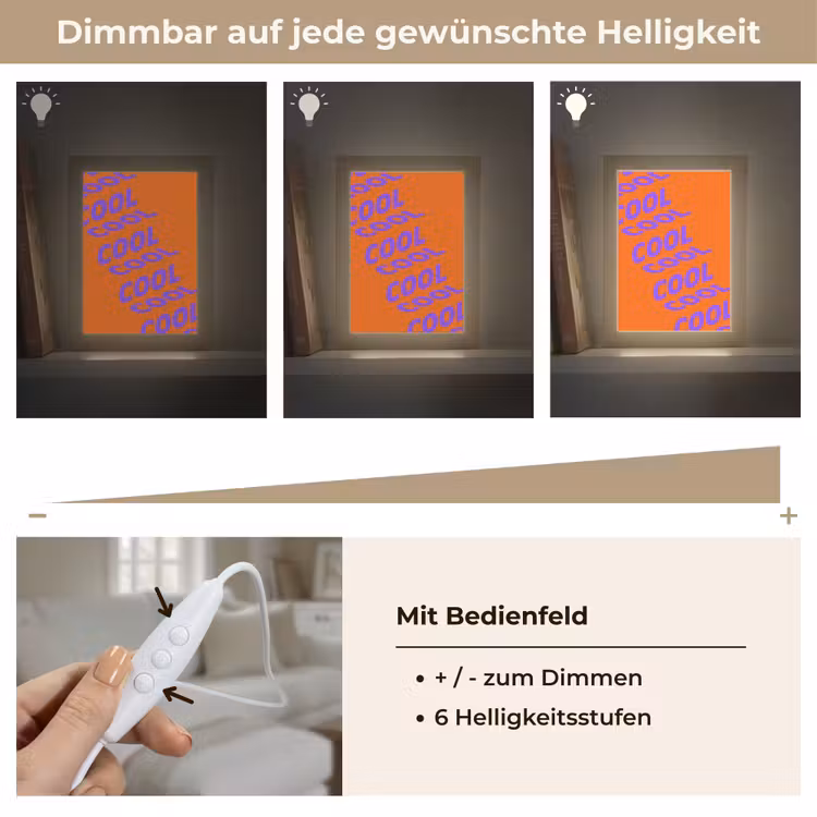 Cool - Paars - Oranje Light Box met kabel (Tafellamp) klein -USP_dimbaarDE