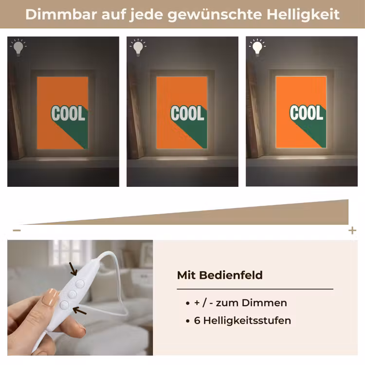 Cool - Oranje - Groen Light Box met kabel (Tafellamp) klein -USP_dimbaarDE