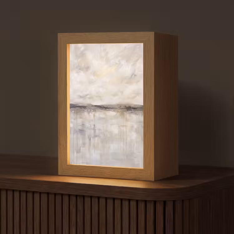 Landschap - Horizon - Natuur - Abstract - Neutraal Light Box met kabel (Tafellamp) klein -z3d_website