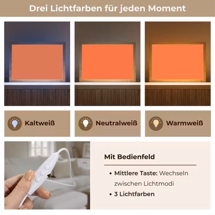 Vivid - Amber - Oranje Light Box met kabel (Tafellamp) klein 924 -USP_lichtkleurDE