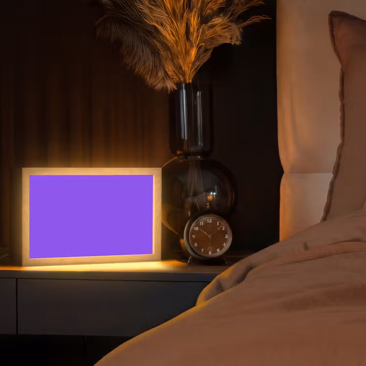 Vivid - Violet - Paars Light Box met kabel (Tafellamp) klein 924 -sfeer1