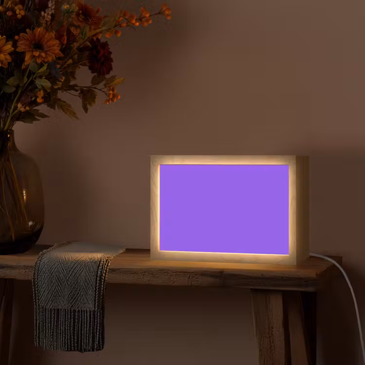 Vivid - Violet - Paars Light Box met kabel (Tafellamp) klein 924 -sfeer4