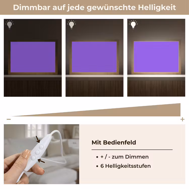 Vivid - Violet - Paars Light Box met kabel (Tafellamp) klein 924 -USP_dimbaarDE