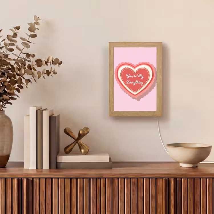 Liefde - Hart - Valentijn Light Box met kabel (Tafellamp) klein -sfeer2