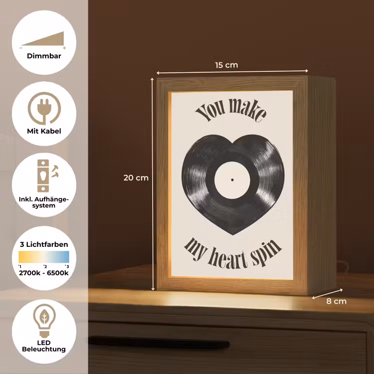 Love - Muziek - Quote Light Box met kabel (Tafellamp) klein -USP_DE