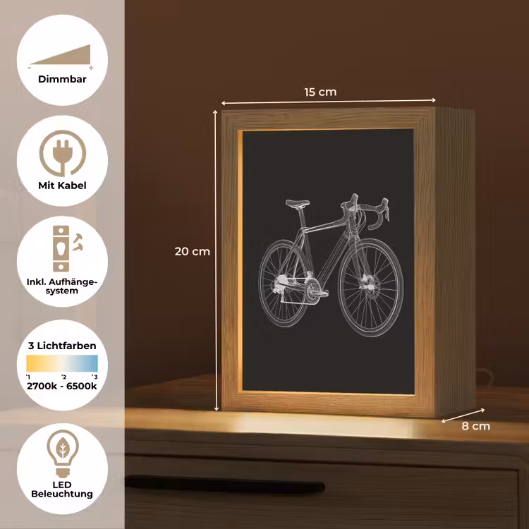 Lijnen - Illustratie - Wit Light Box met kabel (Tafellamp) klein -USP_DE
