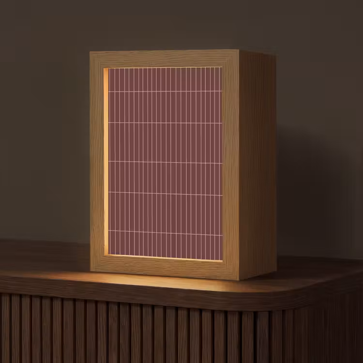Lijnen - Patroon - Bordeaux Light Box met kabel (Tafellamp) klein 925 -z3d_website