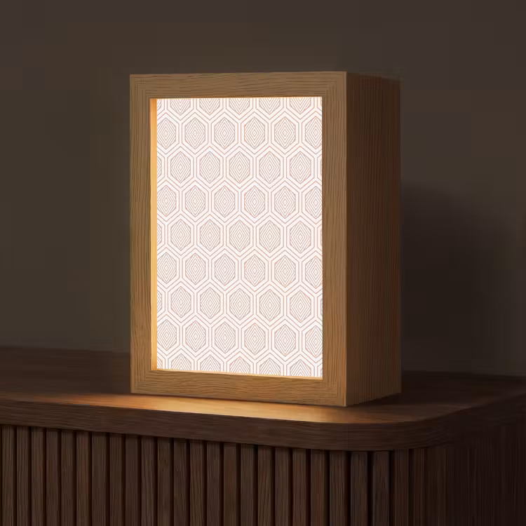 Lijnen - Patroon - Symmetrisch Light Box met kabel (Tafellamp) klein 925 -z3d_website