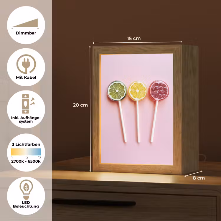 Lolly - Snoep - Citrus Light Box met kabel (Tafellamp) klein -USP_DE