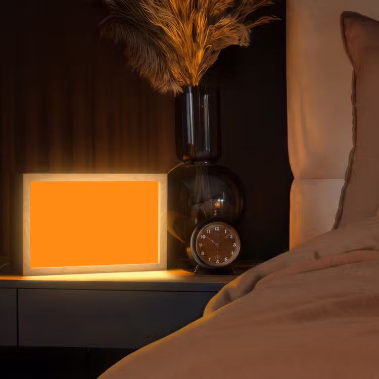 Marigold - Glow - Oranje Light Box met kabel (Tafellamp) klein 924 -sfeer1