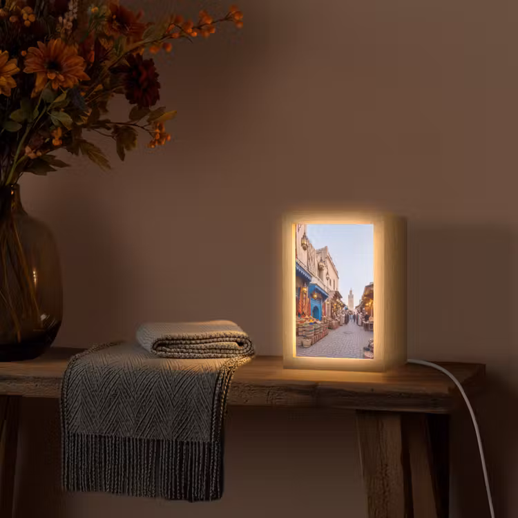Tischlampe - Markt – Orientalisch – Farbenfroh - Markt - Oosters - Kleurrijk Light Box met kabel (Tafellamp) klein