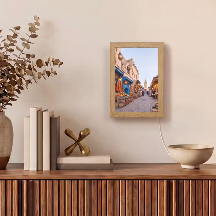 Tischlampe - Markt – Orientalisch – Farbenfroh - Markt - Oosters - Kleurrijk Light Box met kabel (Tafellamp) klein